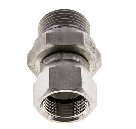 Racor Reductor JIC UNF 7/8''-14 Hembra x G3/4'' Macho Ajustable Acero Inoxidable 250bar (3512.5psi)