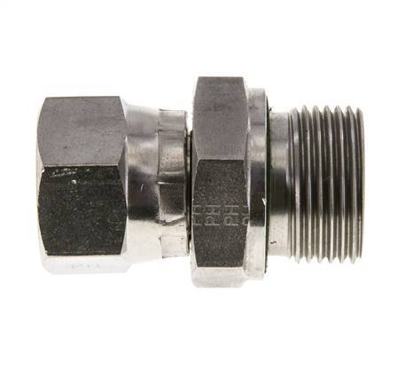 Racor Reductor JIC UNF 7/8''-14 Hembra x G3/4'' Macho Ajustable Acero Inoxidable 250bar (3512.5psi)