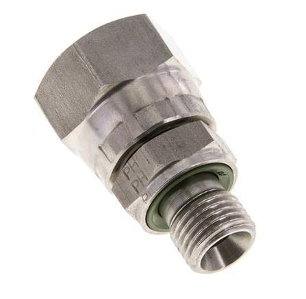 Racor Reductor JIC UNF 3/4''-16 Hembra x G1/4'' Macho Ajustable Acero Inoxidable 275bar (3863.75psi)