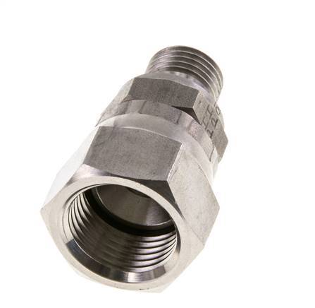 Racor Reductor JIC UNF 3/4''-16 Hembra x G1/4'' Macho Ajustable Acero Inoxidable 275bar (3863.75psi)