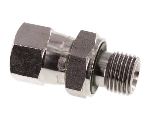 Racor Reductor JIC UNF 1/2''-20 Hembra x G1/4'' Macho Ajustable Acero Inoxidable 275bar (3863.75psi)
