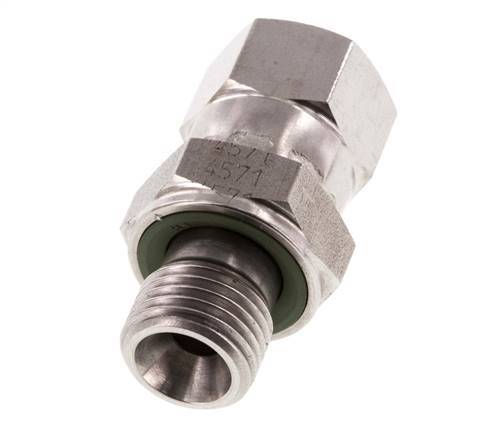 Racor Reductor JIC UNF 1/2''-20 Hembra x G1/4'' Macho Ajustable Acero Inoxidable 275bar (3863.75psi)