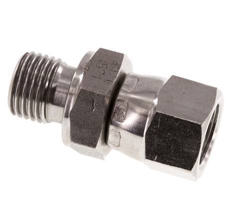 Racor Reductor JIC UNF 1/2''-20 Hembra x G1/4'' Macho Ajustable Acero Inoxidable 275bar (3863.75psi)