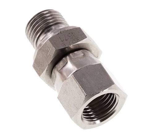Racor Reductor JIC UNF 1/2''-20 Hembra x G1/4'' Macho Ajustable Acero Inoxidable 275bar (3863.75psi)