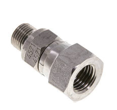 JIC Reducing Nipple UNF 7/16''-20 Female x G1/8'' Male Adjustable Stainless Steel 310bar (4355.5psi)