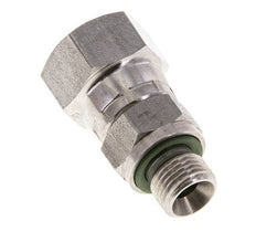 JIC Reducing Nipple UNF 7/16''-20 Female x G1/8'' Male Adjustable Stainless Steel 310bar (4355.5psi)