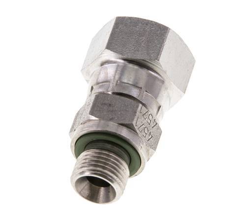 JIC Reducing Nipple UNF 7/16''-20 Female x G1/8'' Male Adjustable Stainless Steel 310bar (4355.5psi)
