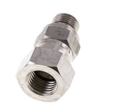 JIC Reducing Nipple UNF 7/16''-20 Female x G1/8'' Male Adjustable Stainless Steel 310bar (4355.5psi)
