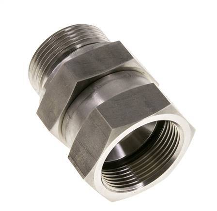 Racor Reductor JIC UN 1-5/8''-12 Hembra x G1 1/4'' Macho Ajustable Acero Inoxidable 140bar (1967.0psi)