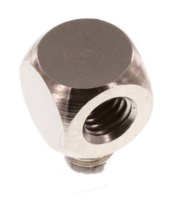 90deg Angled Fitting M5 Male x Female Nickel-plated Brass 16bar (224.8psi) [5 Pieces]