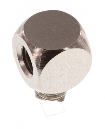 90deg Angled Fitting M5 Male x Female Nickel-plated Brass 16bar (224.8psi) [5 Pieces]
