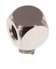 90deg Angled Fitting M5 Male x Female Nickel-plated Brass 16bar (224.8psi) [5 Pieces]