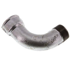 Racor en ángulo de 90 grados 1 1/2'' macho R x hembra Rp hierro fundido largo 25bar (351.25psi)