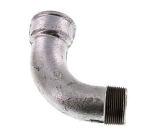 Racor en ángulo de 90 grados 1 1/2'' macho R x hembra Rp hierro fundido largo 25bar (351.25psi)
