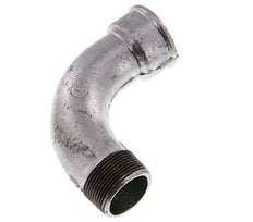 Racor en ángulo de 90 grados 1 1/2'' macho R x hembra Rp hierro fundido largo 25bar (351.25psi)