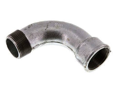 Racor en ángulo de 90 grados 1 1/2'' macho R x hembra Rp hierro fundido largo 25bar (351.25psi)