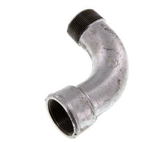 Racor en ángulo de 90 grados 1 1/2'' macho R x hembra Rp hierro fundido largo 25bar (351.25psi)