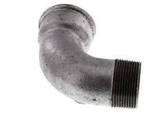 Racor acodado 90deg 1 1/2'' Macho R x Hembra Rp Corto Hierro Fundido 25bar (351.25psi)