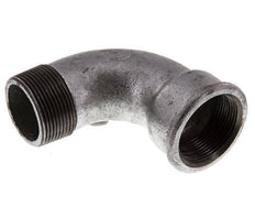 Racor acodado 90deg 1 1/2'' Macho R x Hembra Rp Corto Hierro Fundido 25bar (351.25psi)