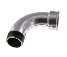 Racor acodado de 90 grados 2'' macho R x hembra Rp hierro fundido largo 25bar (351.25psi)
