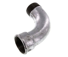 Racor acodado de 90 grados 2'' macho R x hembra Rp hierro fundido largo 25bar (351.25psi)
