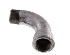 Racor acodado de 90 grados 1'' macho R x hembra Rp hierro fundido largo 25bar (351.25psi)