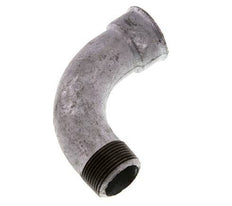 Racor acodado de 90 grados 1 1/4'' macho R x hembra Rp hierro fundido largo 25bar (351.25psi)