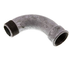 Racor acodado de 90 grados 1 1/4'' macho R x hembra Rp hierro fundido largo 25bar (351.25psi)