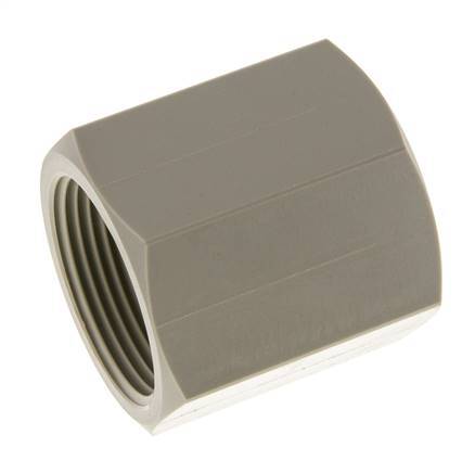 Enchufe G1 1/4'' Hembra Polipropileno (pp) 10bar (140.5psi) FDA 50mm Hex.