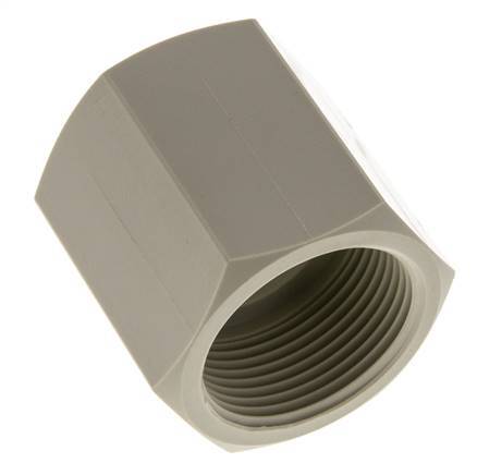 Enchufe G1 1/4'' Hembra Polipropileno (pp) 10bar (140.5psi) FDA 50mm Hex.