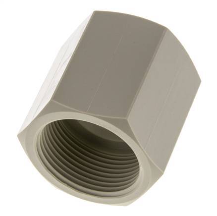 Enchufe G1 1/4'' Hembra Polipropileno (pp) 10bar (140.5psi) FDA 50mm Hex.