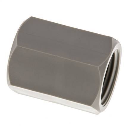 Enchufe G1/2'' Hembra Polipropileno (pp) 10bar (140.5psi) FDA 27mm Hex.