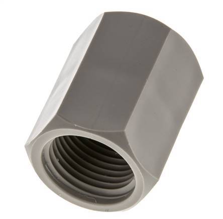 Enchufe G1/2'' Hembra Polipropileno (pp) 10bar (140.5psi) FDA 27mm Hex.