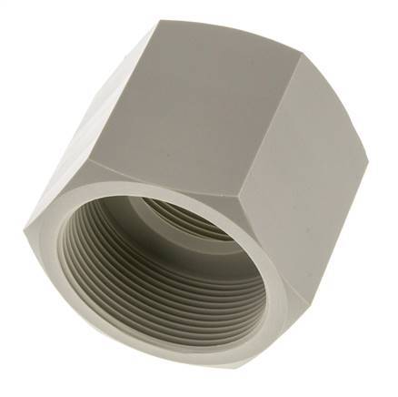 Enchufe G2'' Hembra Polipropileno (pp) 10bar (140,5psi) FDA 70mm Hex.