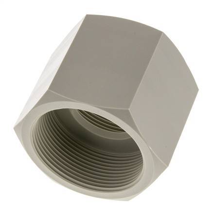 Enchufe G2'' Hembra Polipropileno (pp) 10bar (140,5psi) FDA 70mm Hex.