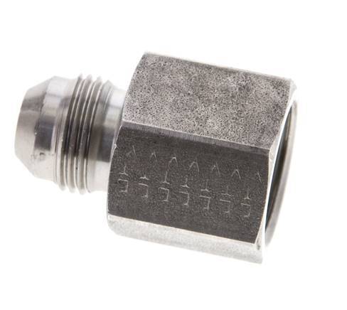 JIC Reducing Nipple UNF 3/4''-16 Male x UNF 7/8''-14 Female Stainless Steel 210bar (2950.5psi)