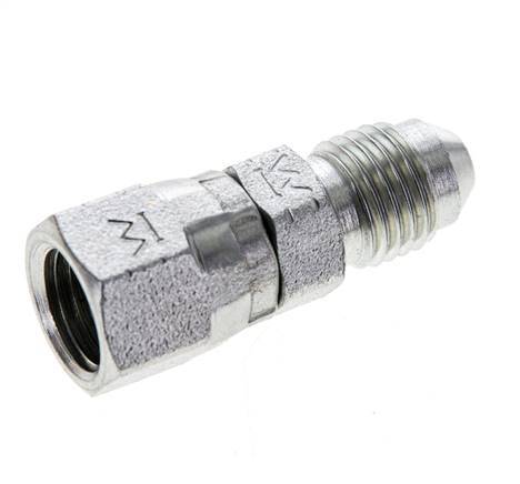 Racor JIC UNF 7/16''-20 Macho x Hembra Acero 310bar (4355.5psi)