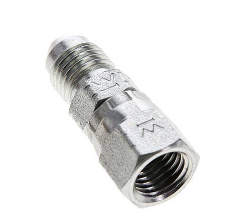 Racor JIC UNF 7/16''-20 Macho x Hembra Acero 310bar (4355.5psi)