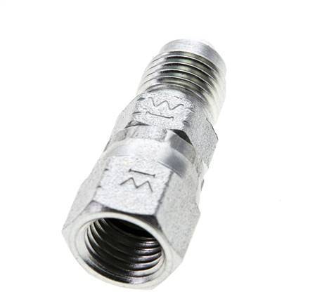 Racor JIC UNF 7/16''-20 Macho x Hembra Acero 310bar (4355.5psi)