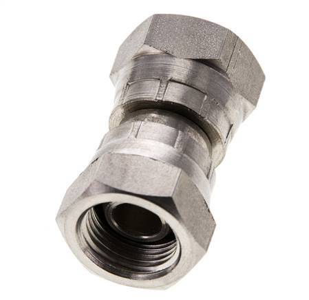 Racor Reductor Recto G3/8'' Hembra Acero Inoxidable Alta Presión Cono 60° 425bar (5971.25psi) Hidráulico