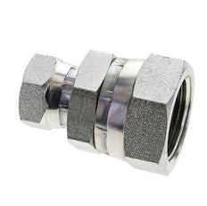 Racor Reductor Recto G1/2'' x G1'' Hembra Acero Alta Presión 60° Cono 150bar (2107.5psi) Hidráulico