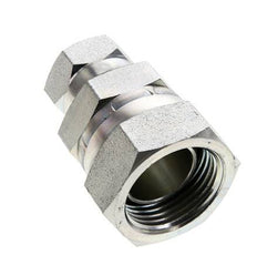 Racor Reductor Recto G1/2'' x G1'' Hembra Acero Alta Presión 60° Cono 150bar (2107.5psi) Hidráulico