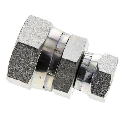 Racor Reductor Recto G1/2'' x G1'' Hembra Acero Alta Presión 60° Cono 150bar (2107.5psi) Hidráulico