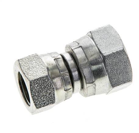 Racor Reductor Recto G1/4'' x G3/8'' Hembra Acero Alta Presión 60° Cono 425bar (5971.25psi) Hidráulico