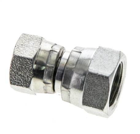 Racor Reductor Recto G1/4'' x G3/8'' Hembra Acero Alta Presión 60° Cono 425bar (5971.25psi) Hidráulico