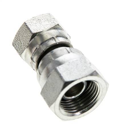 Racor Reductor Recto G1/4'' x G3/8'' Hembra Acero Alta Presión 60° Cono 425bar (5971.25psi) Hidráulico