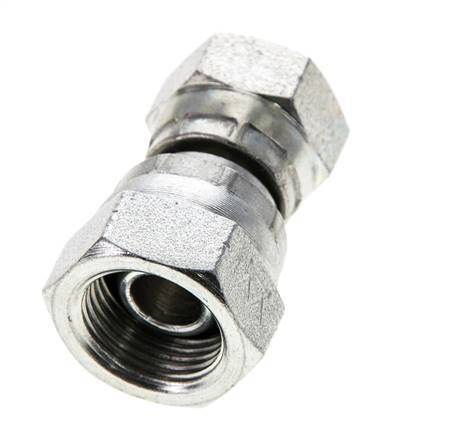 Racor Reductor Recto G1/4'' x G3/8'' Hembra Acero Alta Presión 60° Cono 425bar (5971.25psi) Hidráulico