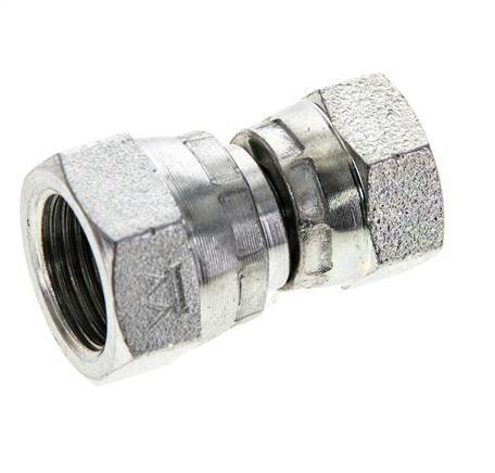 Racor Reductor Recto G1/4'' x G3/8'' Hembra Acero Alta Presión 60° Cono 425bar (5971.25psi) Hidráulico