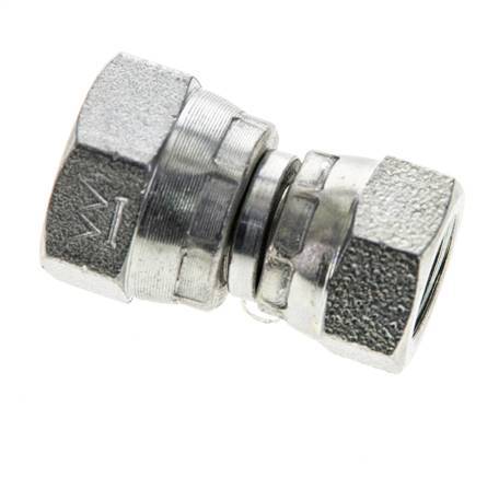 Racor Reductor Recto G1/4'' x G3/8'' Hembra Acero Alta Presión 60° Cono 425bar (5971.25psi) Hidráulico