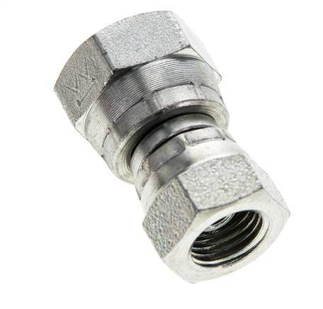 Racor Reductor Recto G1/4'' x G3/8'' Hembra Acero Alta Presión 60° Cono 425bar (5971.25psi) Hidráulico
